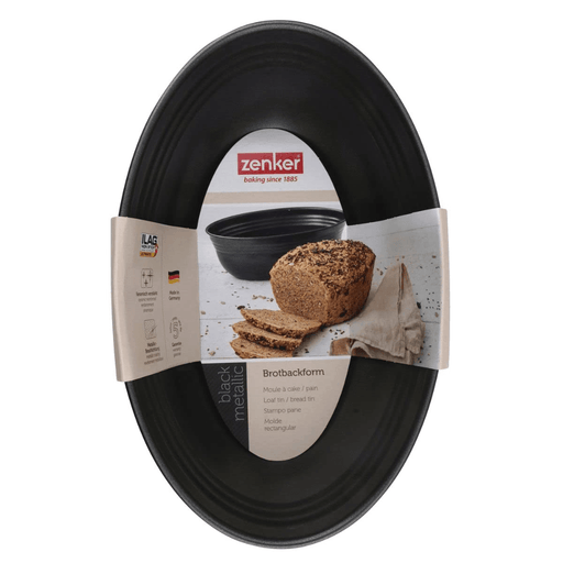Zenker Black Metallic Oval Loaf Baking Pan 26.5x16.5x9.5cm - Gourmet Gear