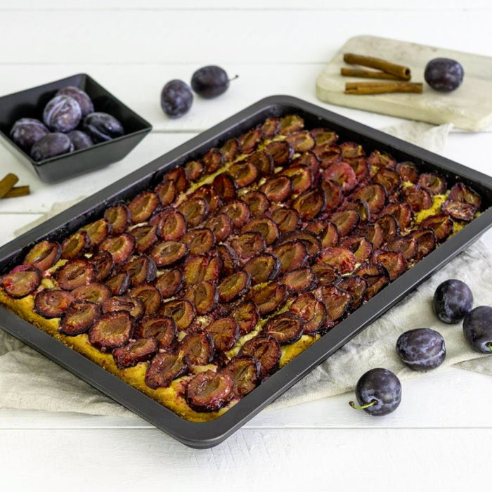 Zenker Black Metallic Plum Cake Baking Tray - 42x29x4cm - Gourmet Gear