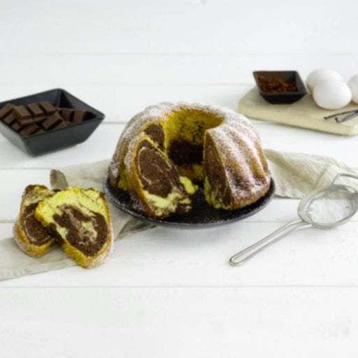 Zenker Black Metallic Round Fluted Cake Tin - 25cm - Gourmet Gear