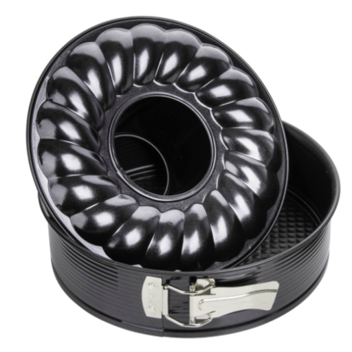 Zenker Black Metallic Set of 2 Springform with flat & funnel base 24cm - Gourmet Gear
