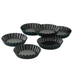Zenker Black Metallic Set of 6 Tartlet tins 10cm - Gourmet Gear