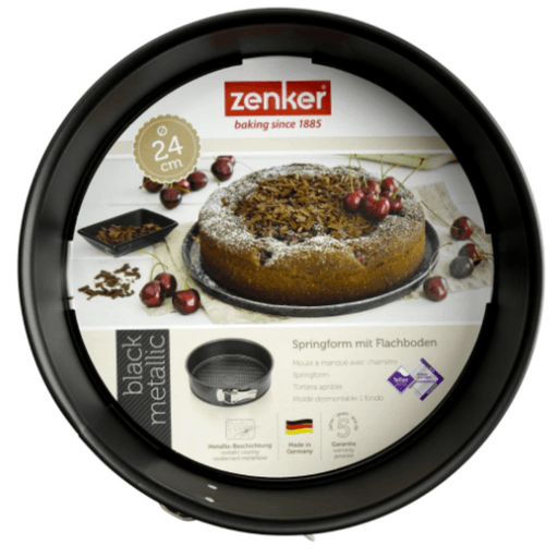Zenker Black Metallic Springform with Flat Base 24cm - Gourmet Gear