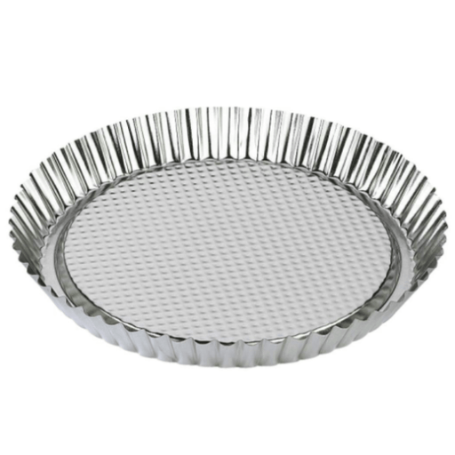 Zenker Silver Fruit Tart Tin with rolled edge 28cm - Gourmet Gear