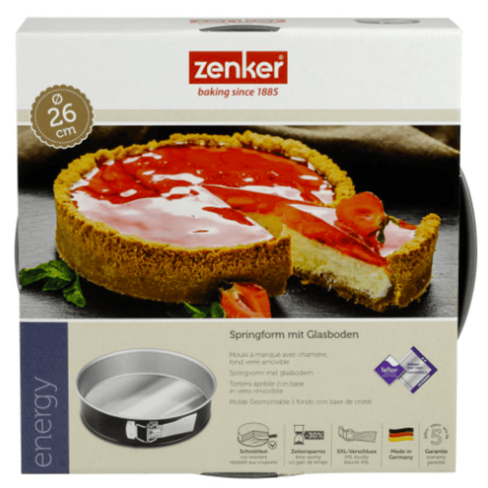 Zenker Springform with removable glass base 26cm - Gourmet Gear